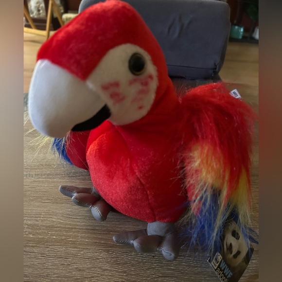 Fiesta WWF Adoption Macaw Bird Red Colorful Stuffed Animal - Picture 1 of 10